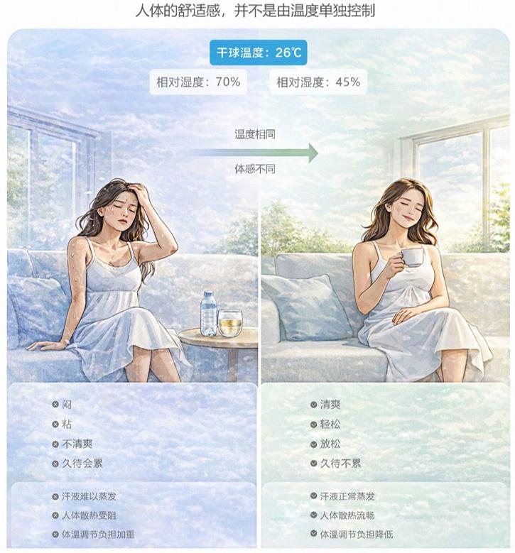 湿度决定体感温度